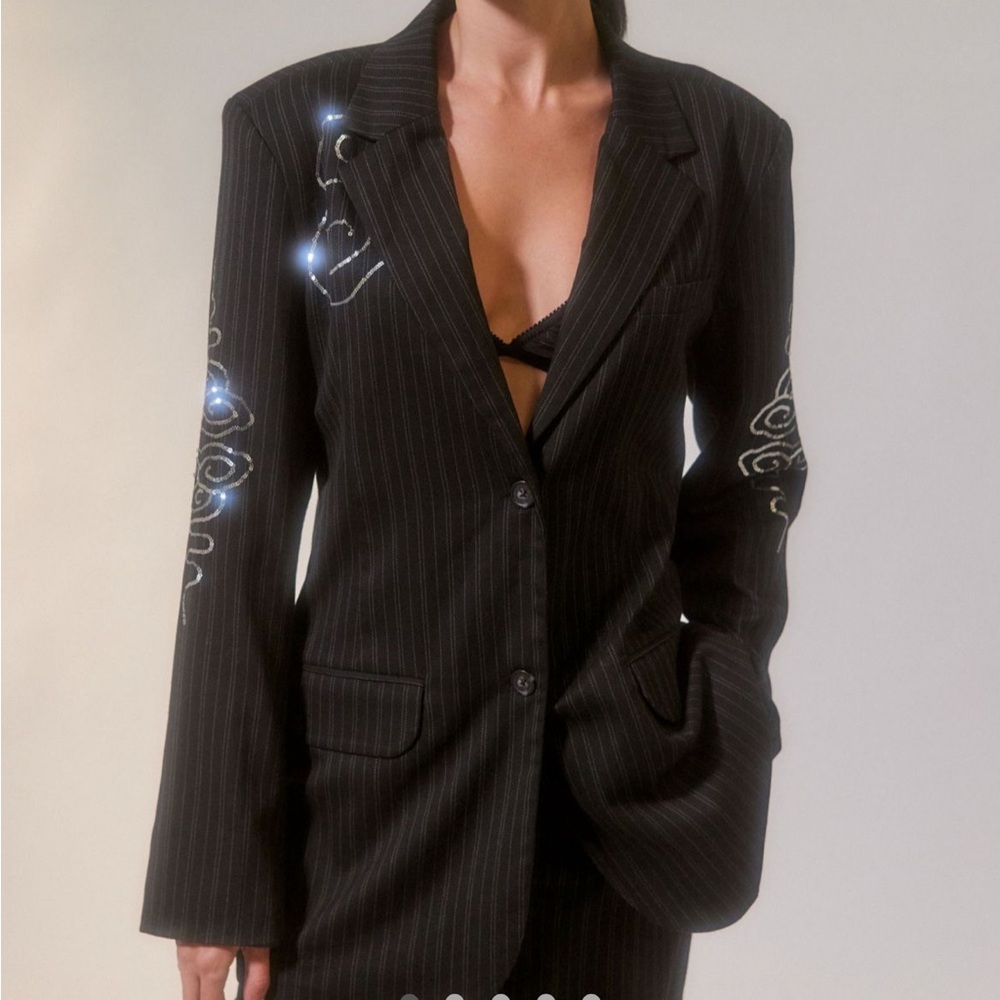 Bella Embellished Oversized Blazer